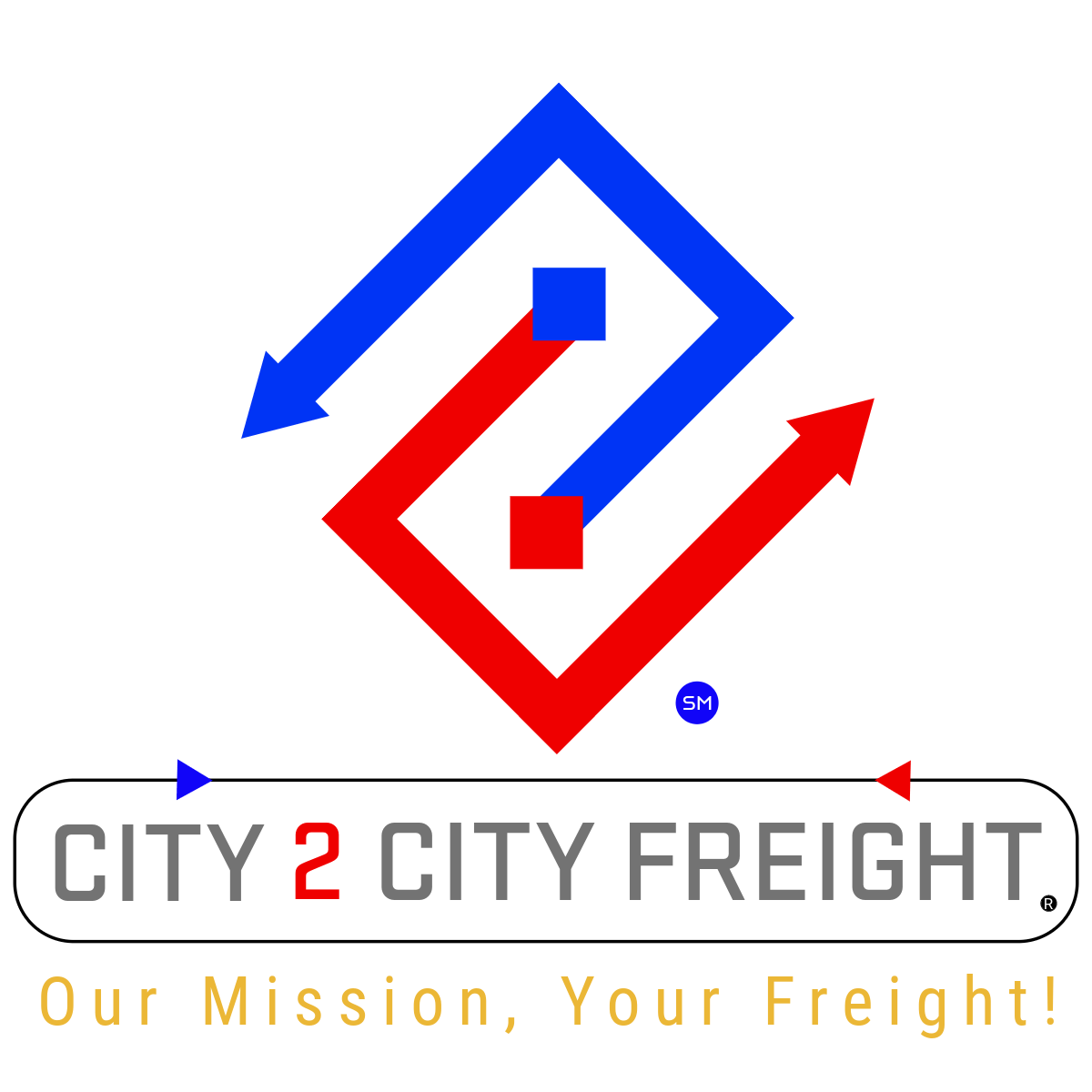 City 2 City Freight® -Logo service mark and name